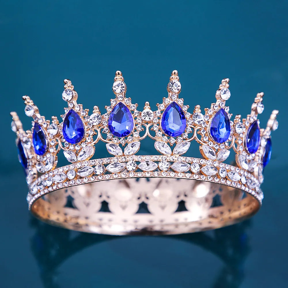 Baroque Crystal Tiaras And Crowns Rhinestone Prom Diadem Headband Crown Bridal Wedding Hair Accessories Jewelry Crown Tiara Gift
