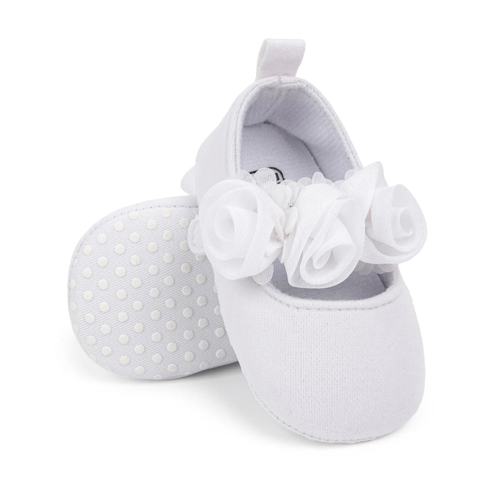 KIDSUN Cotton Sole Anti-slip Baby Shoes Moccasin Cute Flower Princess Girls Shoes Newborn Toddler First Walker Crib Shoes 0-18m