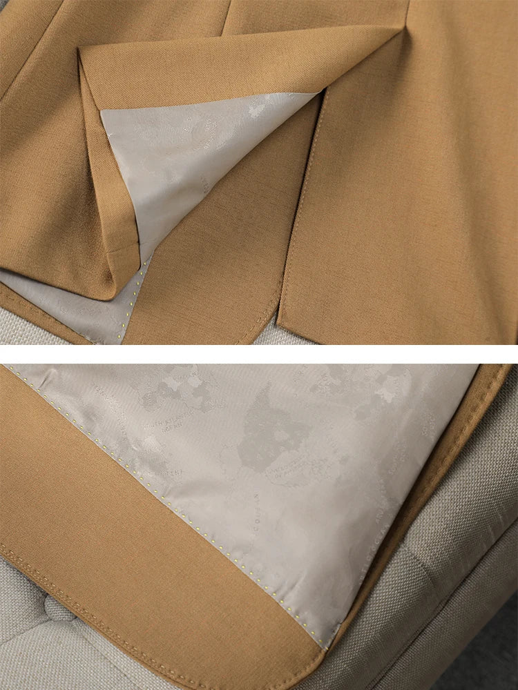 Office Ladies Formal Pant Suit 2 Piece Set Women Green Khaki Red Female Long Sleeve Business Work Wear Blazer Jacket And Trouser