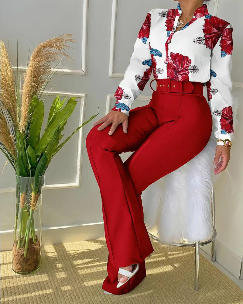 Fashion Womens Suits with Belt