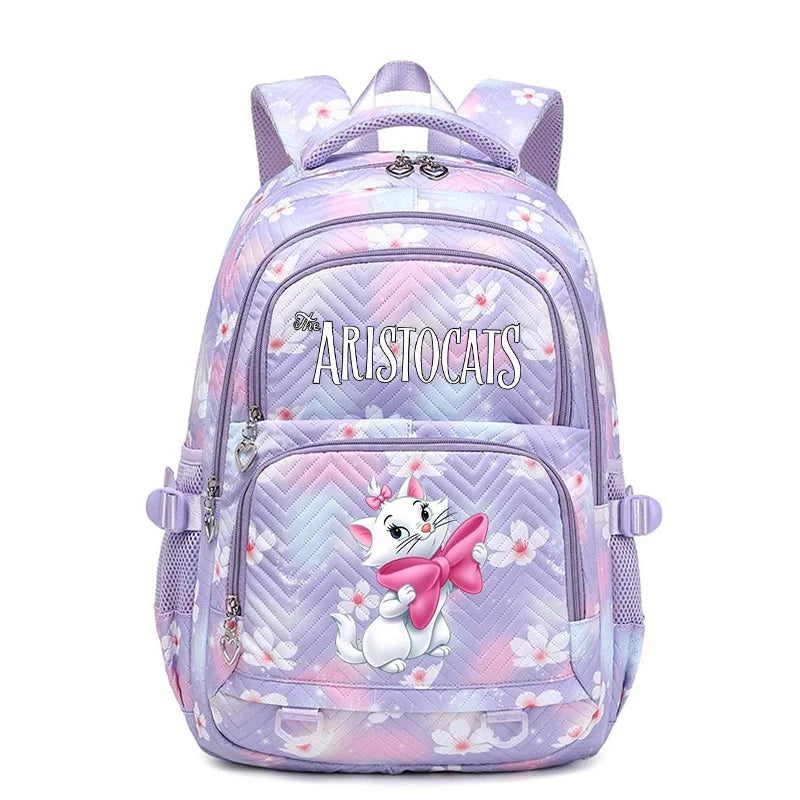 Disney The Aristocats Marie Waterproof Women Backpack Female Travel Bag Backpacks Schoolbag for Teenage Girls Bookbag Mochila