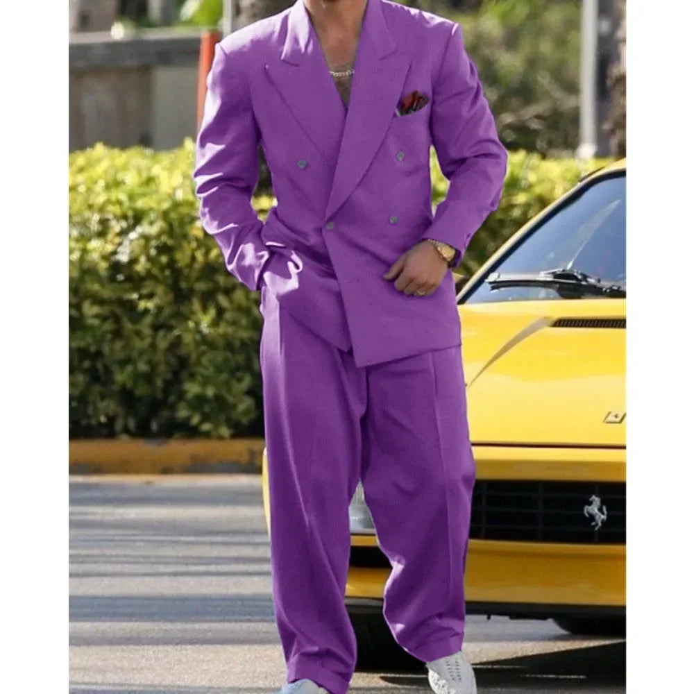 2024 Formal Suit for Men Wedding Luxury Fashion Suit Dress  2 Piece Modern Men's Suits Men Clothing Terno Masculino Completo