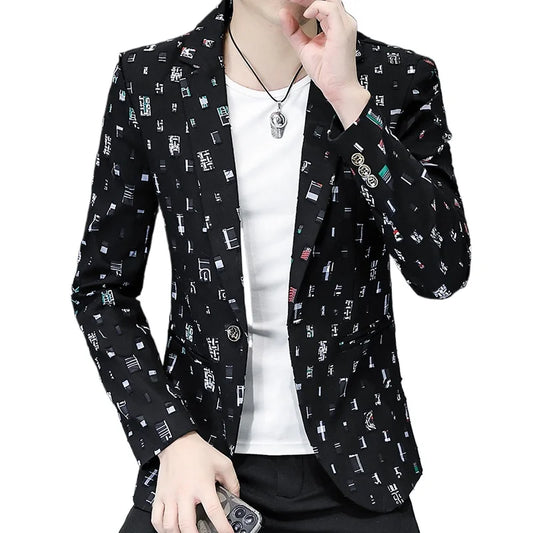 2024 Autumn Suit Men's Youth Slim Fashion Handsome Trend with Korean Version of A Small Suit Formal Single West Coat  M-4XL