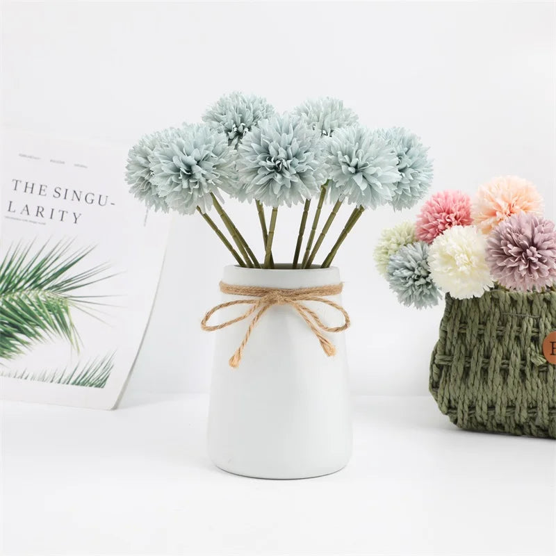 Artificial Flowers Hydrangea Bouquet Wedding Decoration Fake Flower Craft Home Room Vase Decor Accessories Center Table Ornament