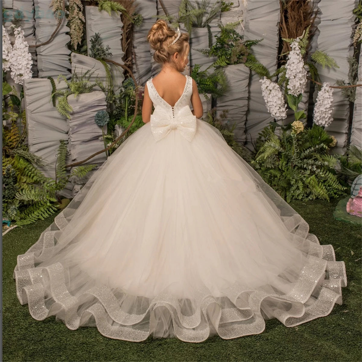 Princess Lace Ball Gowns Dresses For Girls