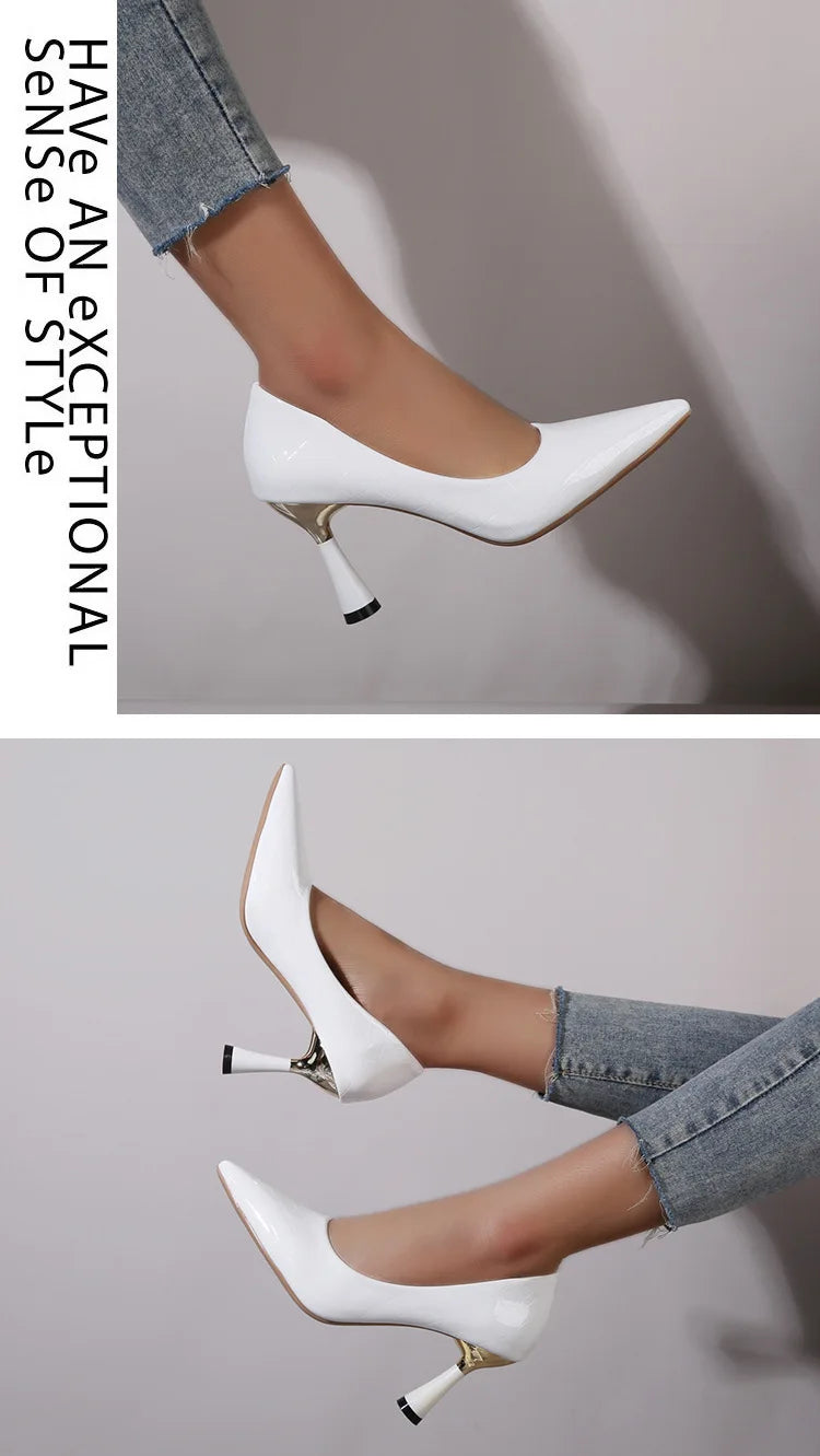Fashion Oversize Shoes Plaid Classic Casual High Heels New Pattern Embossed In Autumn and Winter 2024 Pumps Women Shoes