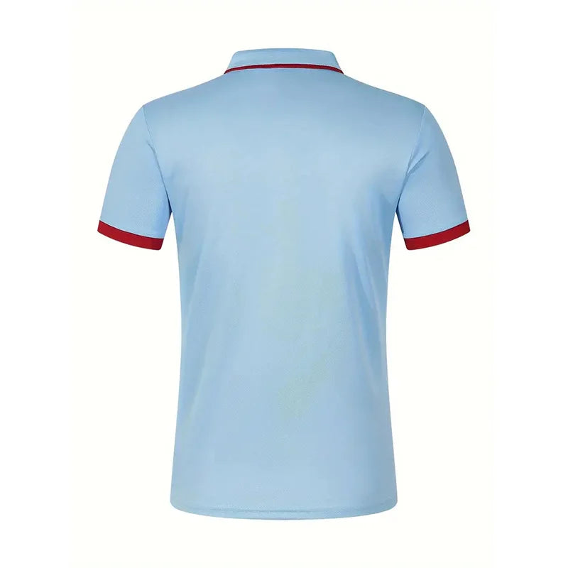 Summer Men's Short sleeved Polo Shirt Business Casual Collar T-shirt Plus Size Breathable Top European and American Plus size
