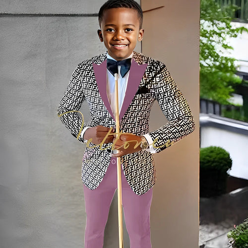 Boys Slim Fit Formal Suit Set – Jacket & Pants | Multi-Color