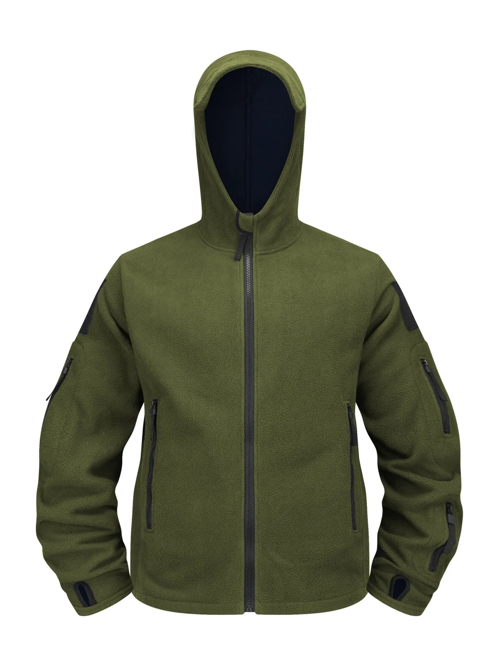 Men's Winter Warm Fleece Wool Windproof Waterproof Hiking Jacket Outdoor Hooded Ski Mountaineering Jacket