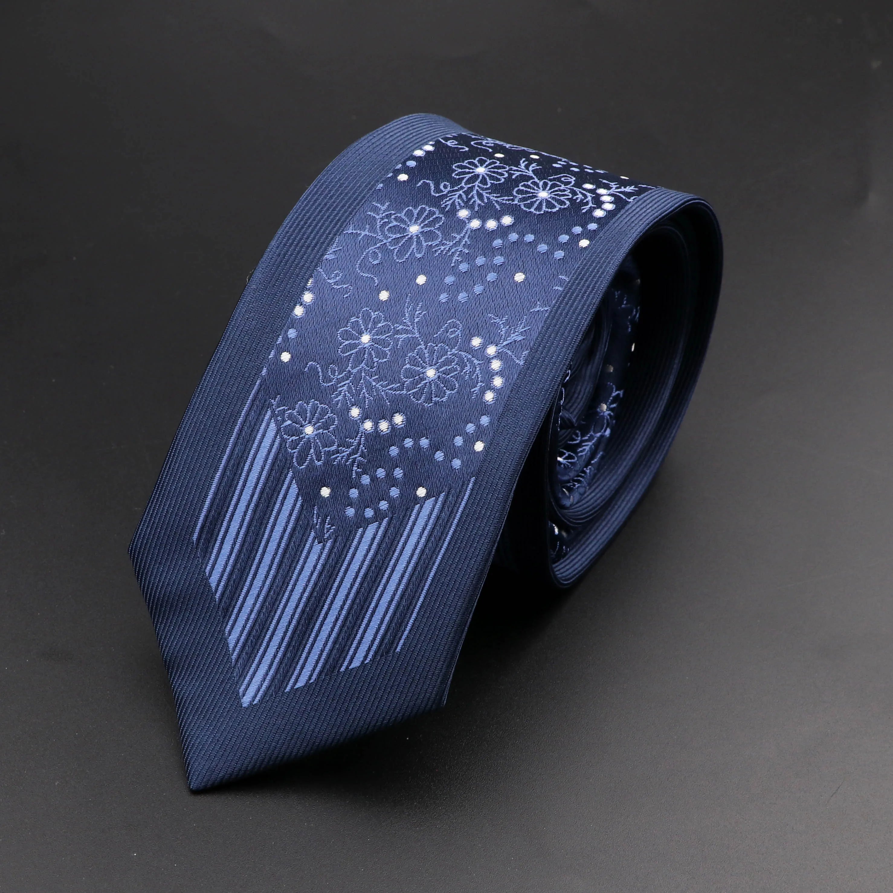 New Skinny 6cm Ties For Men Wedding Dress Necktie Perple Floral Paisley Patchwork Tie Business Slim Shirt Accessory Gift Cravate