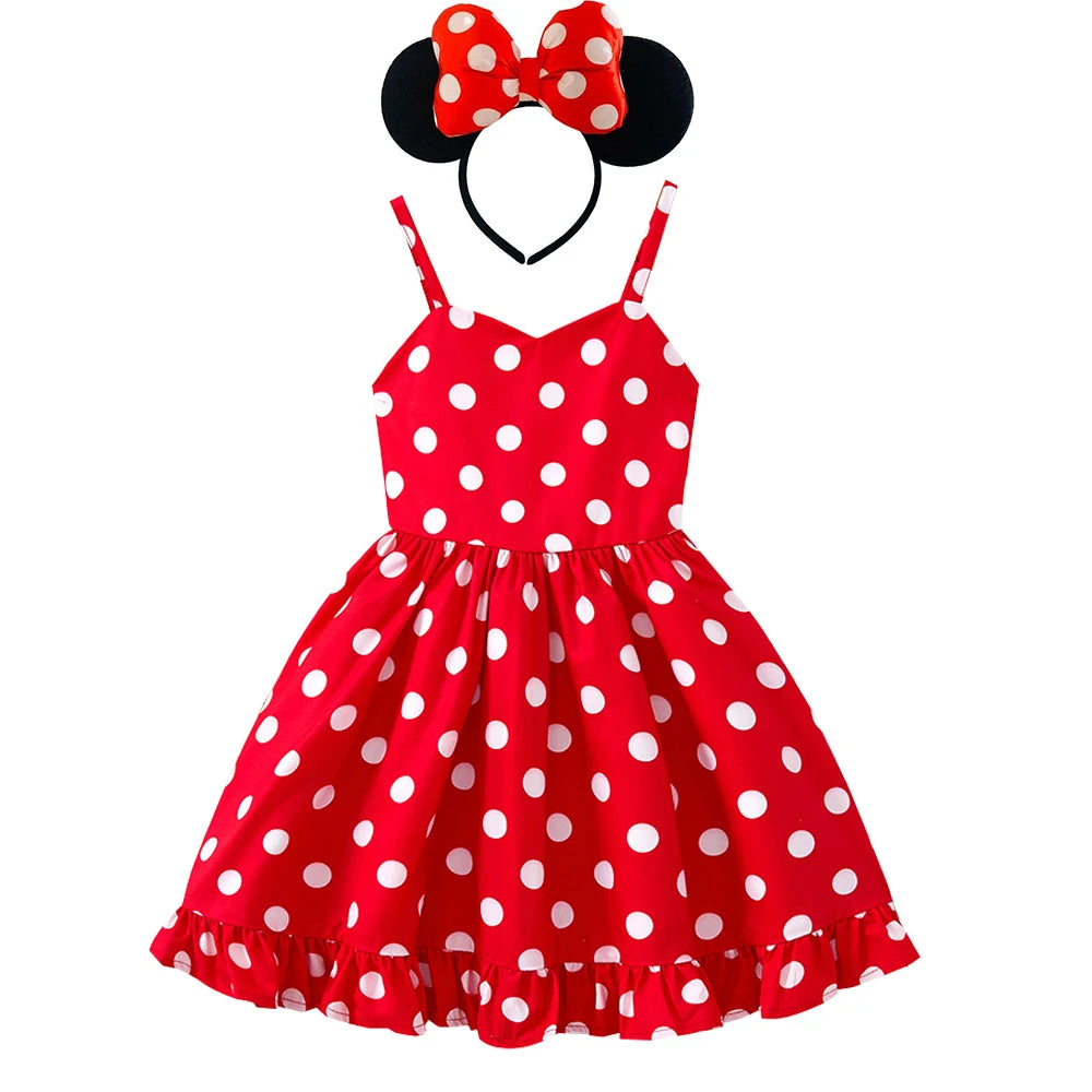 Sweet Girl Summer Full Printed Dress Daily Casual Vacation Beach Clothing 2-10Y Children Outfits Fashion Style Birthday Dress