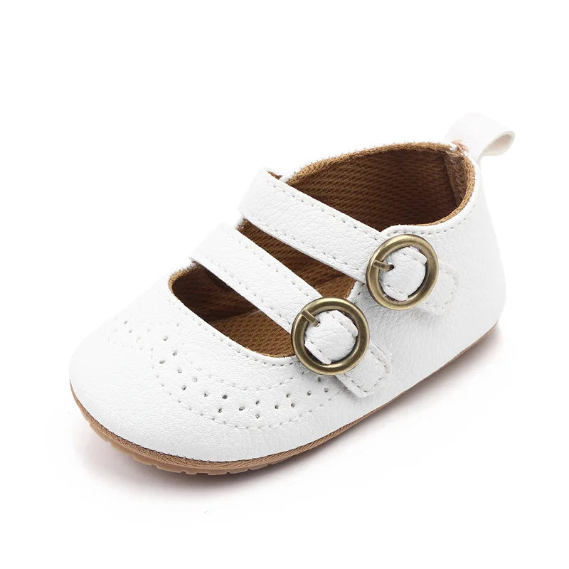Baby Leather Shoe 2025Summer New Shallow Mouth Princess Shoe 0-12M Babys Shoes Soft Sole Anti Slip Baby Walking Shoes  Tennis