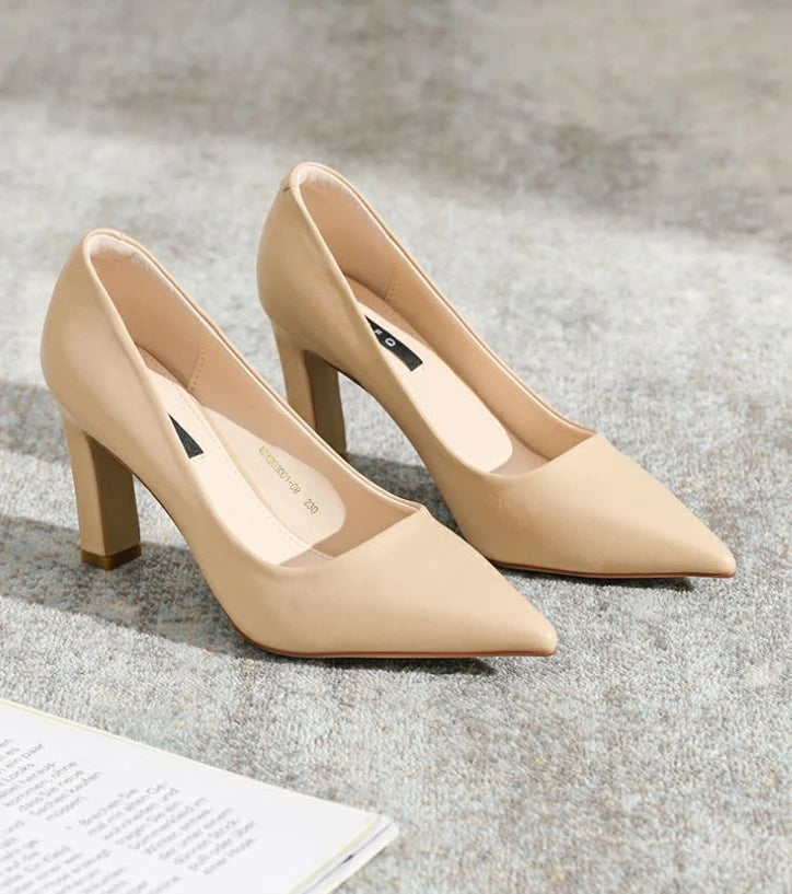 Sexy Shoes For Women Wedding Bride Shoe On Heeled Pumps Woman Black Pointed Toe High Heels 39 Young Casual Social Premium