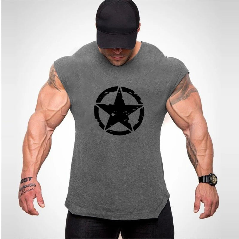 Gym Shirt Mens Bodybuilding Tank Top Mesh Fitness Sleeveless Vest Summer Casual Workout Singlets Undershirt Muscle Clothing