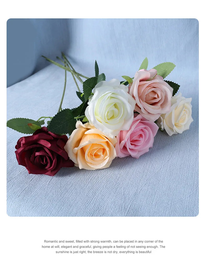 Artificial Roses Flowers Wedding Procional Flower Arch Decor Handheld Baund Wall Flower Bouquet Home Decor Accories