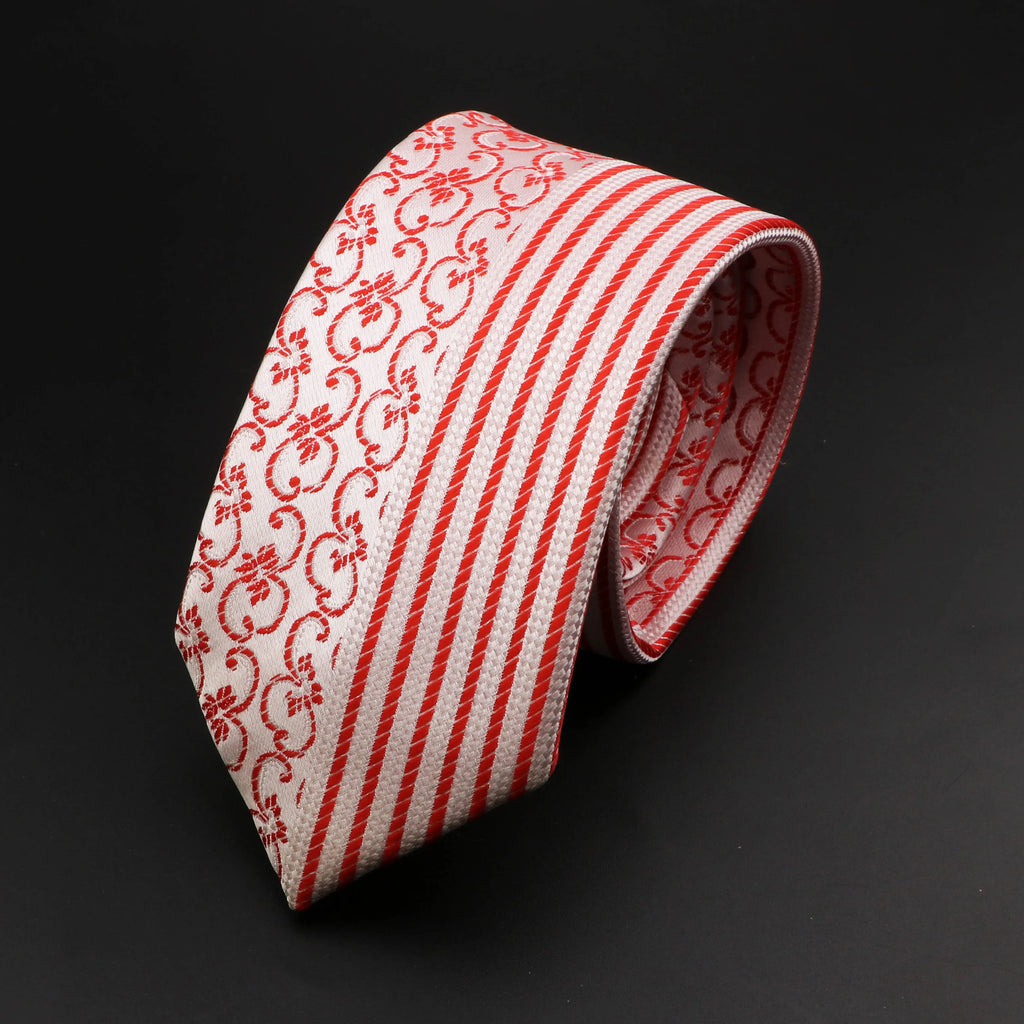 New Skinny 6cm Ties For Men Wedding Dress Necktie Perple Floral Paisley Patchwork Tie Business Slim Shirt Accessory Gift Cravate