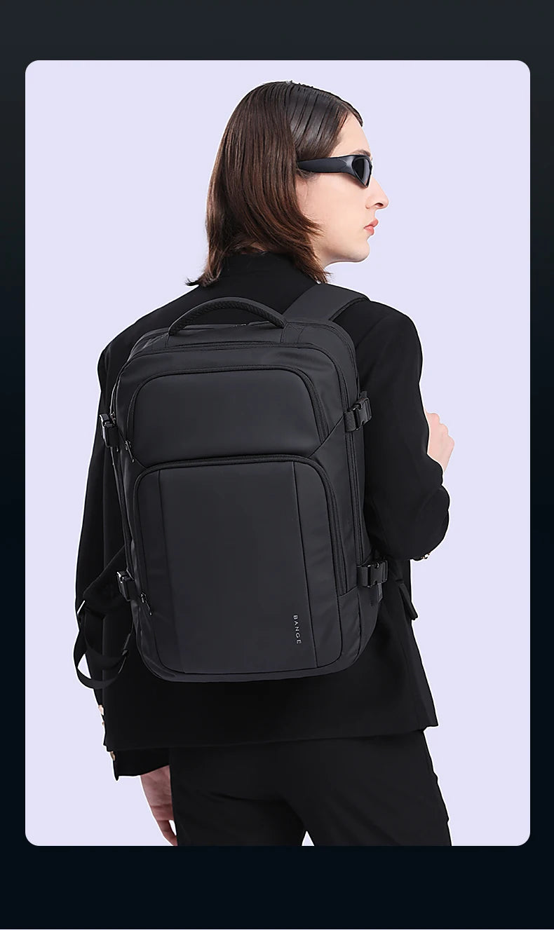 BANGE New Design Large Capacity Oxford Men 15.6 inch Laptop Backpack Softback Business Waterproof Backpacks with USB Charing