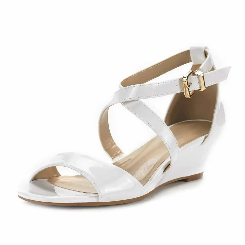 Women's Wedge Chunky Sandals Summer New Casual Open Toes Platform High Heels Female Designers Luxury Party Dress Wedding Shoes