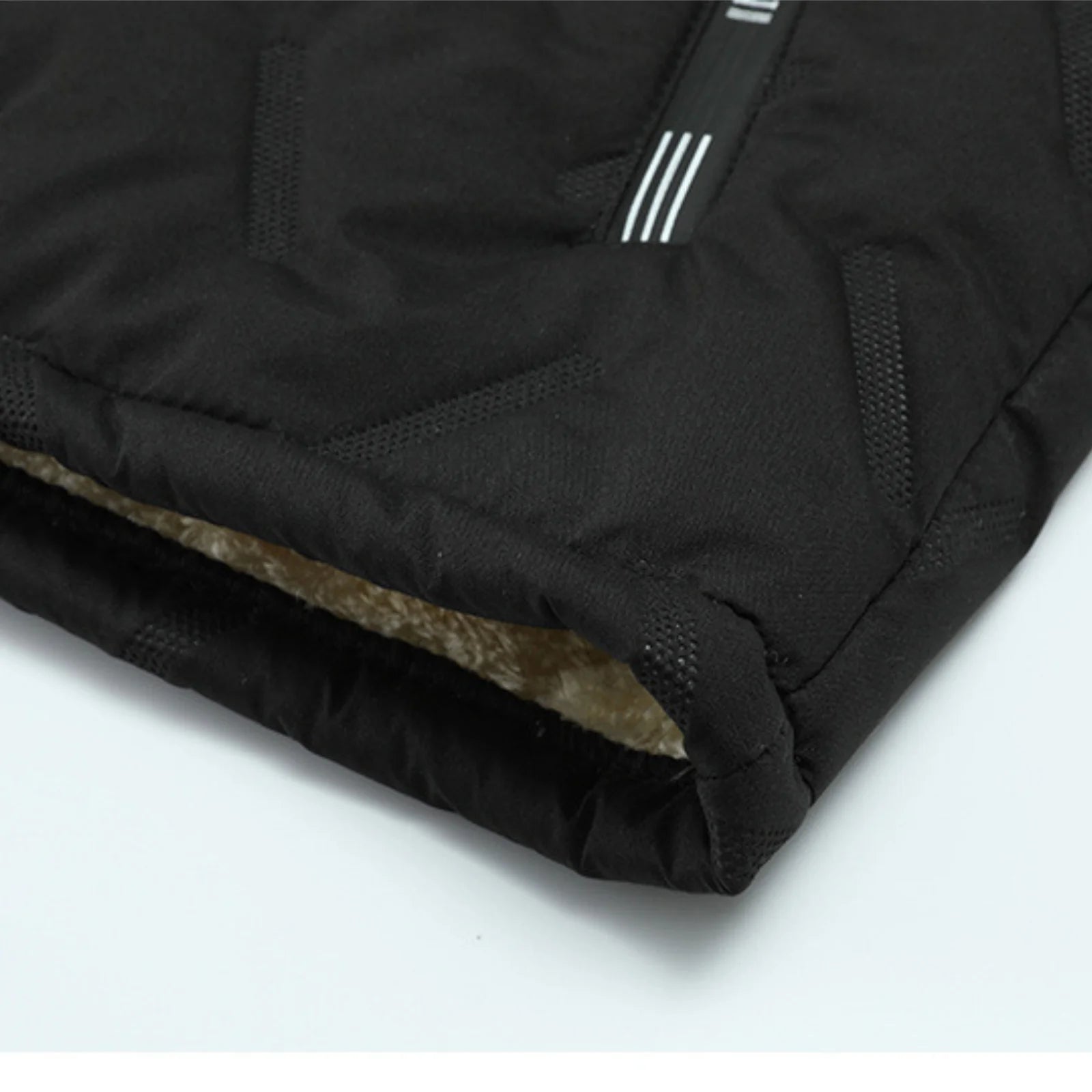 Winter Men'S Thick Solid Color Casual Zippered Pocket Sports Pants Velvet Warm Jacket Suitable For Outdoor Daily Wear