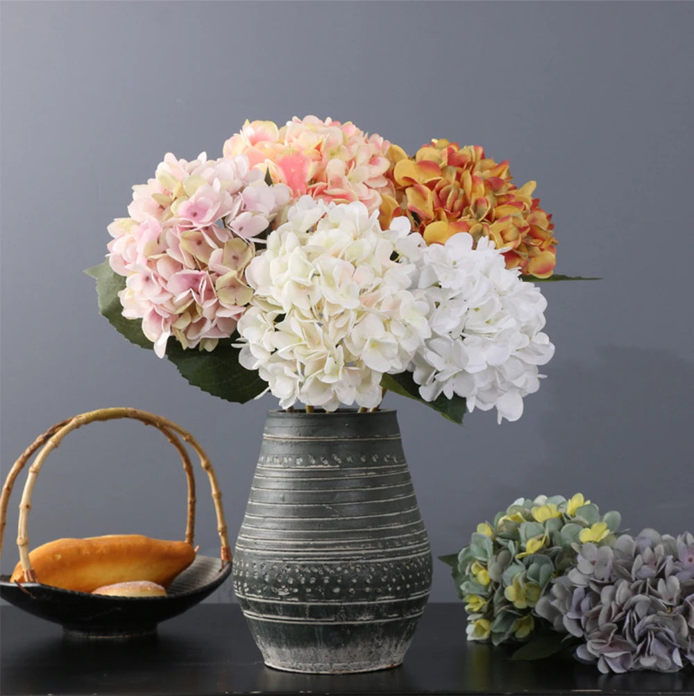 58cm Beautiful Silk Artificial Flowers Hydrangea bouquet for Home Party Wedding living room   decoration accessories
