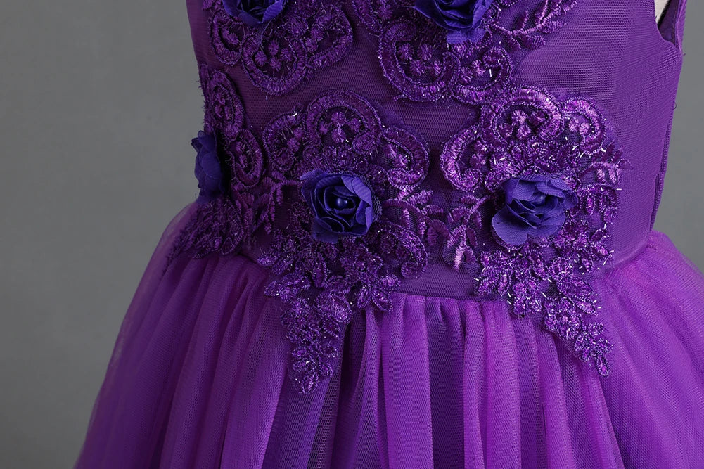 A train skirt Girl'S Sleeveless dresses  Tails Show dress Princess dress