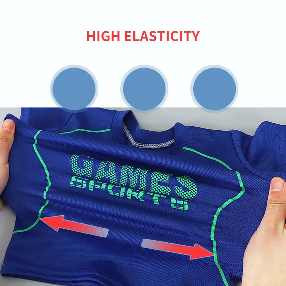 Summer Children Clothing Sports Sets Boys Girls Unisex Short Sleeve and Shorts Two Piece Suit Teenager Casual Outfits Tracksuits