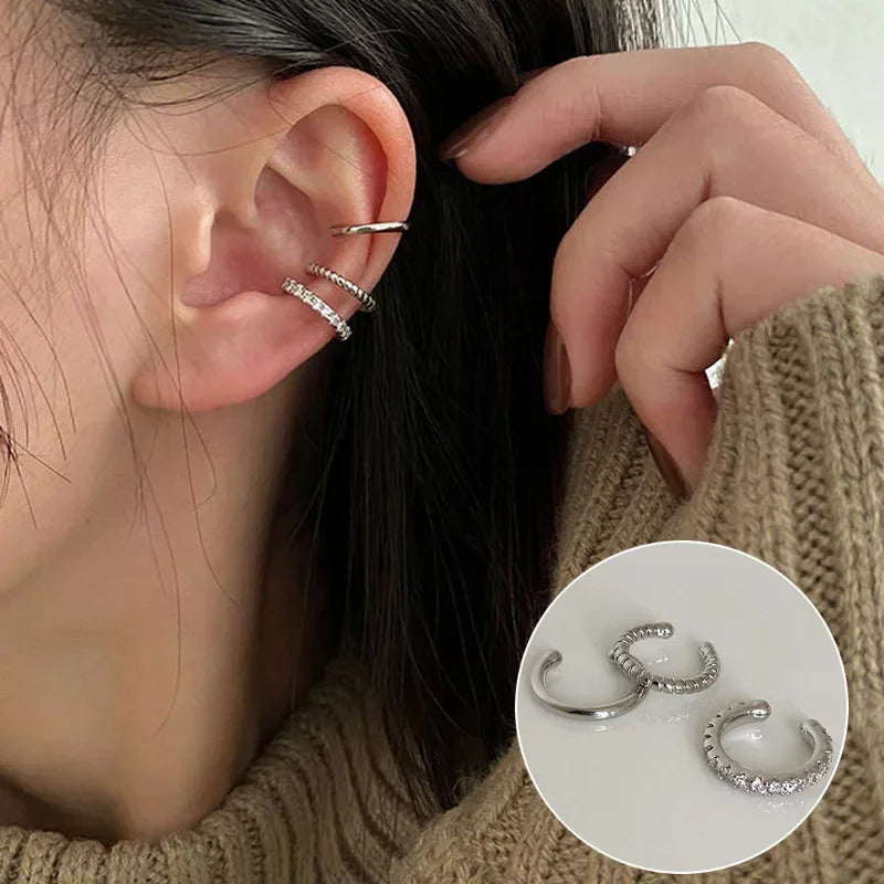 Cute Clip Earrings Female Buckle Ear Cuff No Piercings Fake Cartilage Ear for Women Delicate 2023 Fashion Jewelry Accessories
