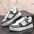 2025 New Men Outdoor Flat Classic Blue Sports Shoes Lace Up Skateboard Board Shoe Walking White Leisure Running Sneakers