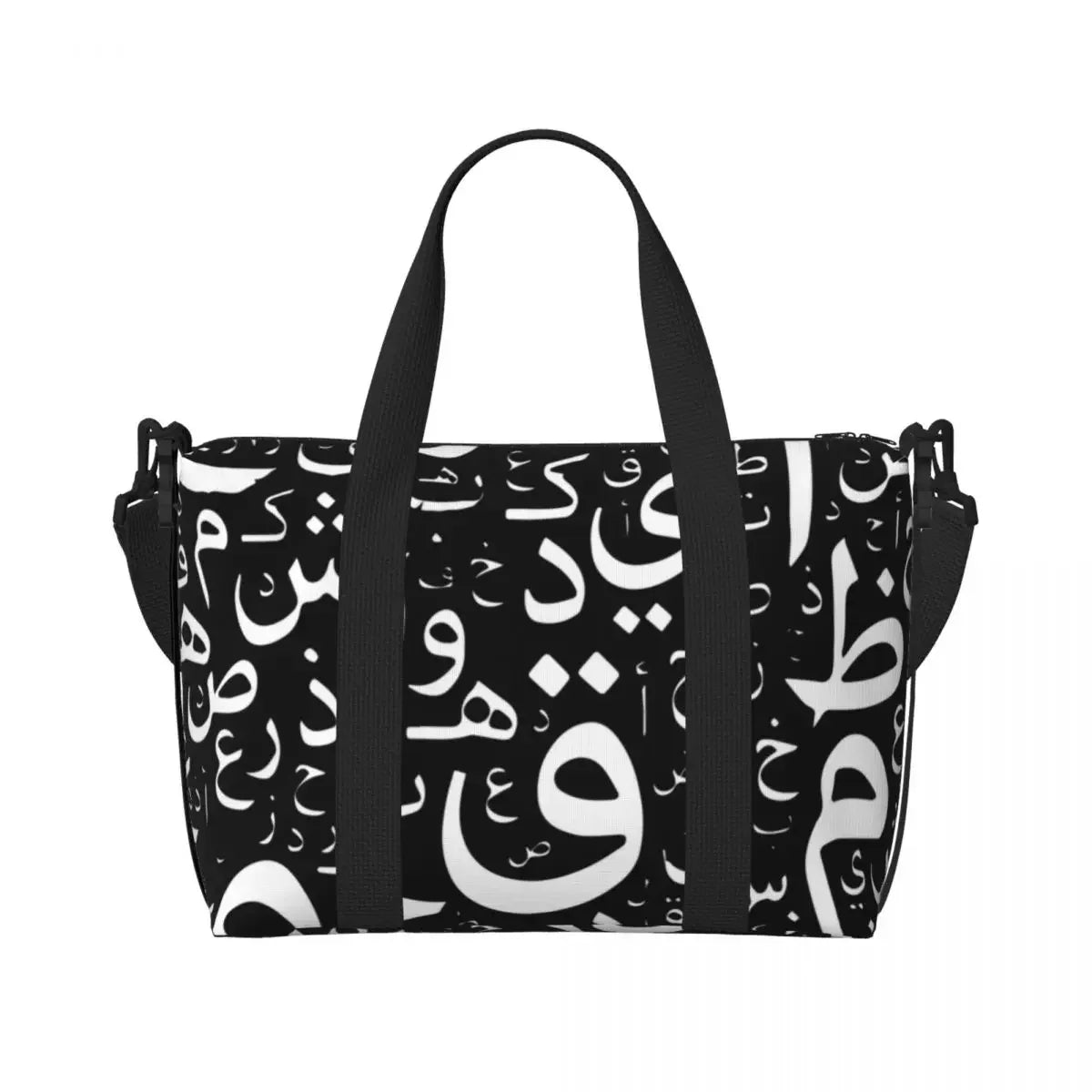 Custom Arabic Calligraphy Name With Palestinians Flag Hand Grocery Tote Shopping Bag Women Large Capacity Beach Gym Travel Bags