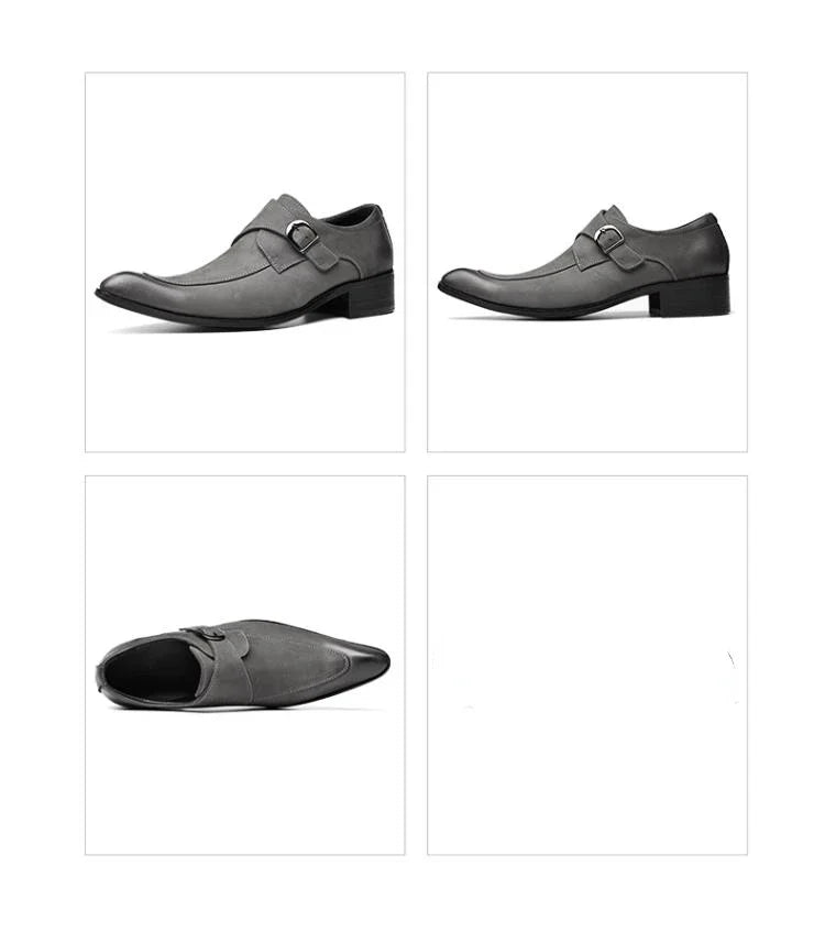 Men's Luxury Suede Cowhide Loafers – British Trend Handmade Business Shoes