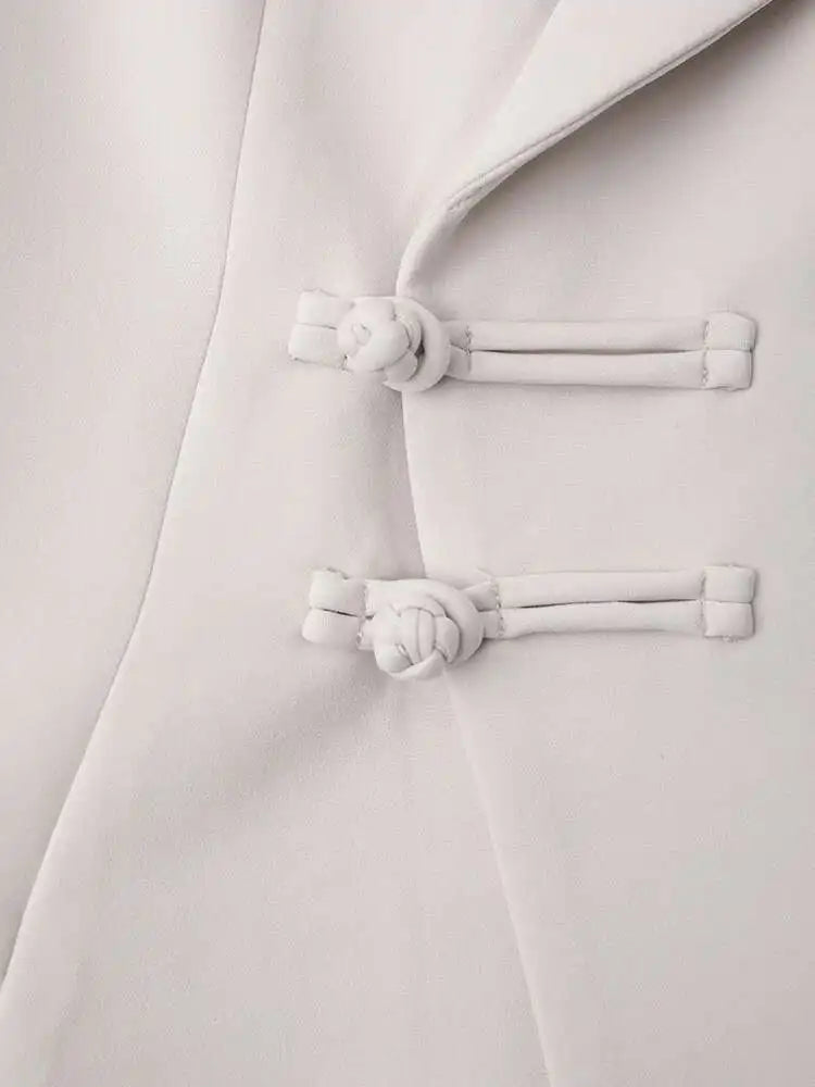 Women  Buckle Long Elegant Blazer