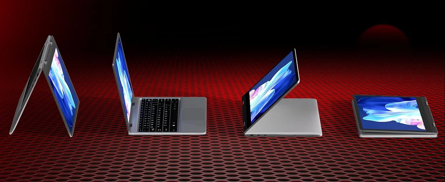 11.6" Portable 2 in 1 mini Laptop Computer Touch Screen Intel Celeron N4020 8GB RAM 512GB SSD Windows 11 Pro Office Learning PC