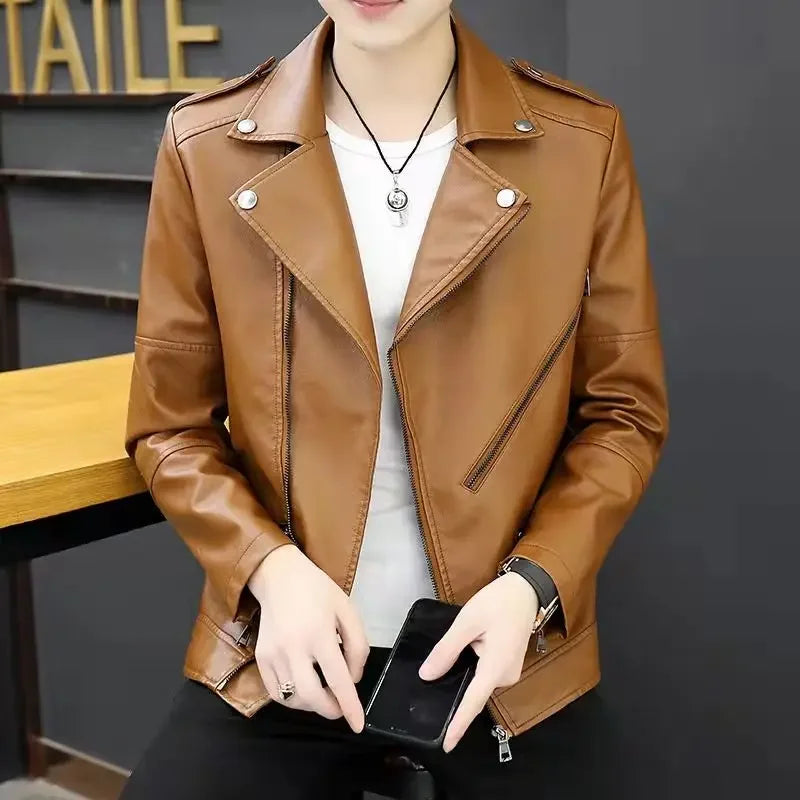 Men's Suit Jackets New In Coat Casual Spring Clothes Fashion 2025 Male Leather Blazer Original Trendy Fashionable Elegant Loose