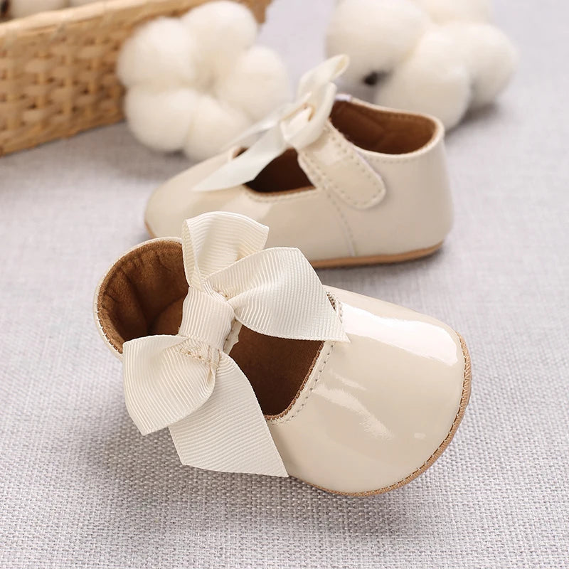 Cute White Lace Baby Girl Princess shoes  Baby Moccasins Moccs Shoes Bow Fringe Rubber Soled Non-slip Footwear Crib Shoes
