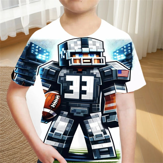 Children's Clothing Adventure Style Boys Clothes Cartoon T-Shirt for A Boy Fashion 2025 New Summer Clothes O-Neck Children Top