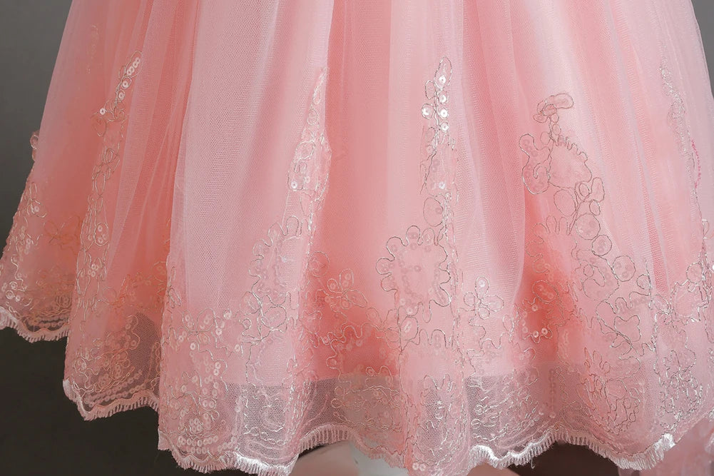 A train skirt Girl'S Sleeveless dresses  Tails Show dress Princess dress