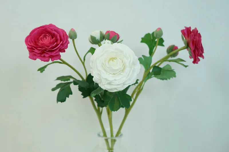 4Pc Hand Feel Moisturizing 3Heads Dew Lotus Artificial Real Touch Flowers Wedding Decor Bridal Bouquet Home Decoration Ornaments