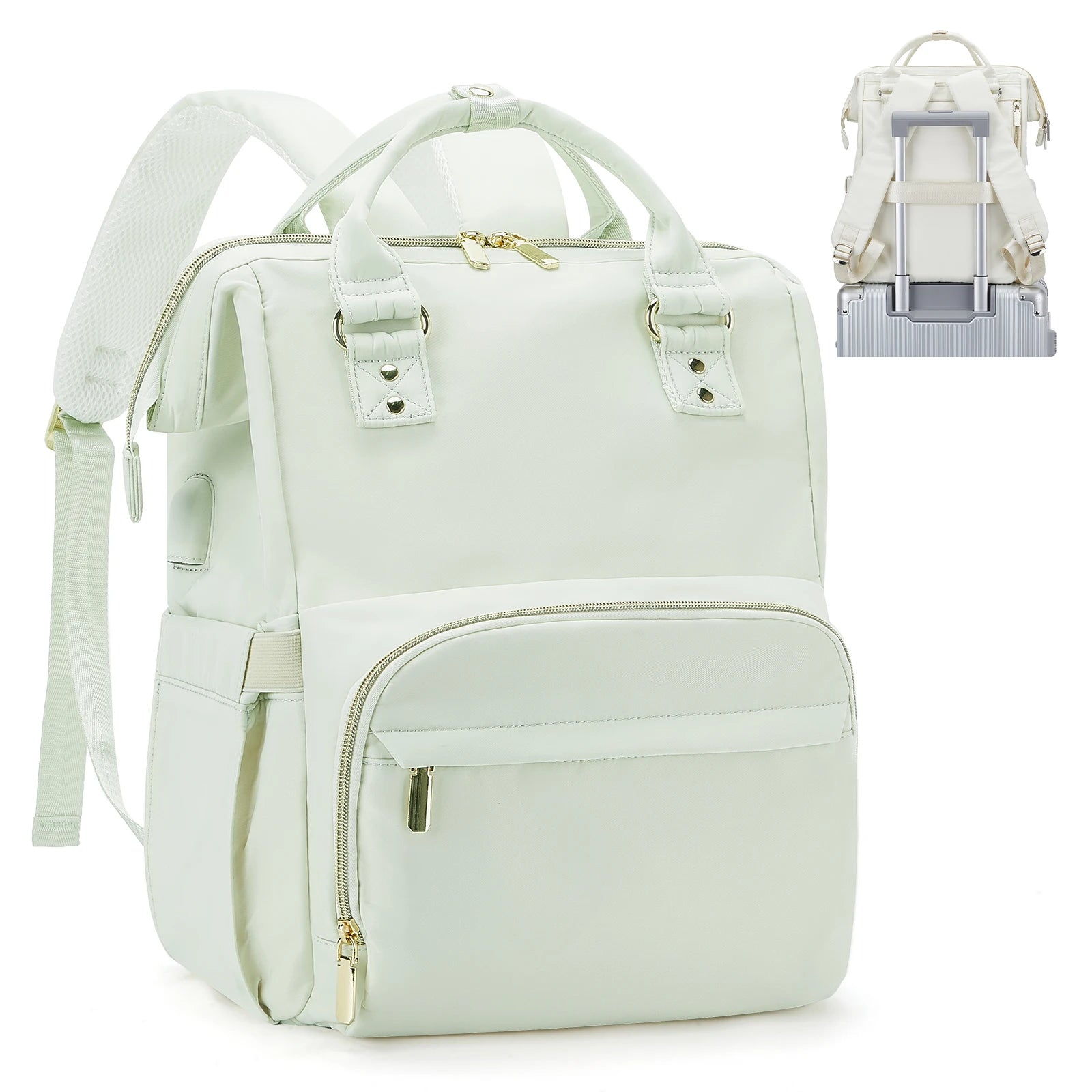 Travel Backpack for Women Men 14 Inch Laptop Bag, Large Waterproof Stylish Vintage Daypack for College Work Executive Backpack
