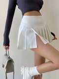 Balletcore Mini Skirt with Bow Low Rise Boxy Pleated Short Skirt Miniskirt Summer Y2K 90s Cute Outfit