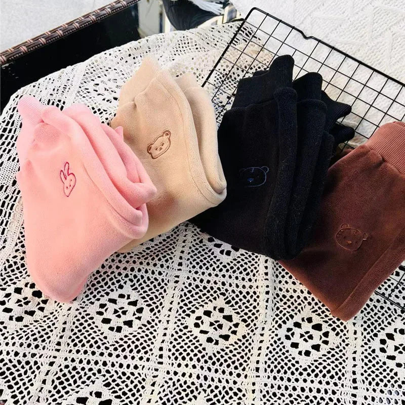Winter New Children Thick Warm Fleece Pants Solid Kids Pp Pants Plus Thick Baby Trousers Boys Girls Casual Pants Clothes