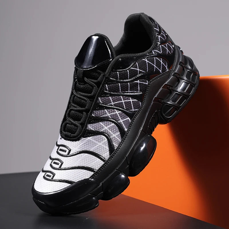 Men Running Shoes Fashion Cushioned Non-Slip Comfort Outdoor Running Youth Sports Shoes Classic Fitness Training Sneakers