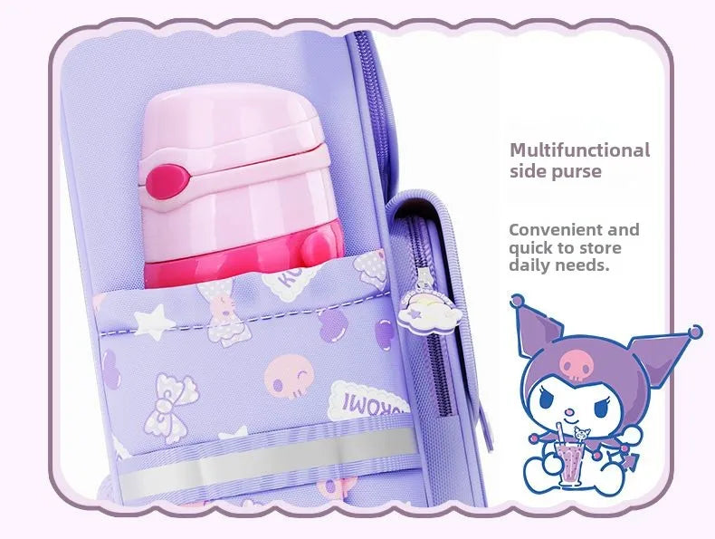Cute Sanrio cartoon My Melody Kuromi Hello Kitty backpack Student large capacity spine protection and burden reduction backpack