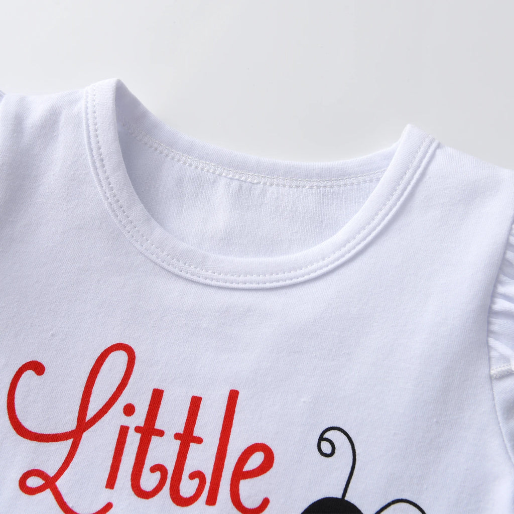 0-2 Years Toddler Baby Girl Spring Autumn Clothes Set Insect Pattern Long Sleeve Top and Pants Headband Three Pieces Outfit Set