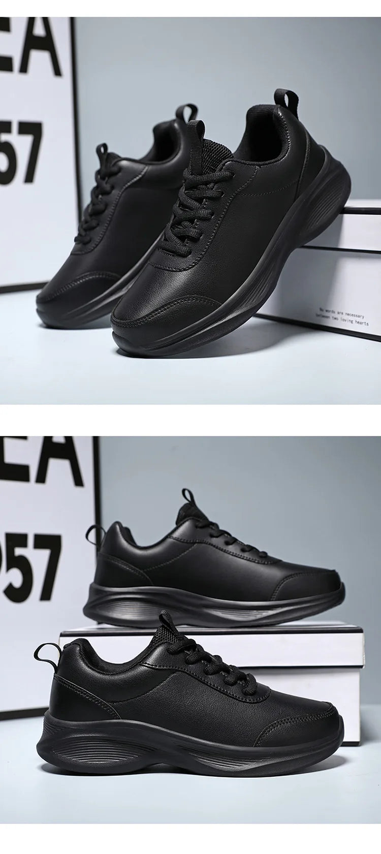 Women Men Shoes 2024 Autumn PU Leather Men's Sneakers Non-slip Casual Footwear Trainer Men Tenis Masculino Zapatillas Hombre