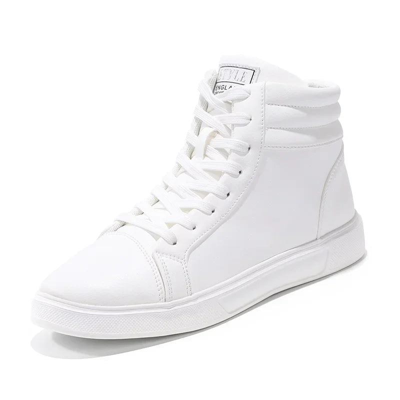 2025 Spring Fashion Red Men's Sneakers High Top Skateboarding Shoes for Men Women Comfortable Unisex Leather Sneakers Size 35-46