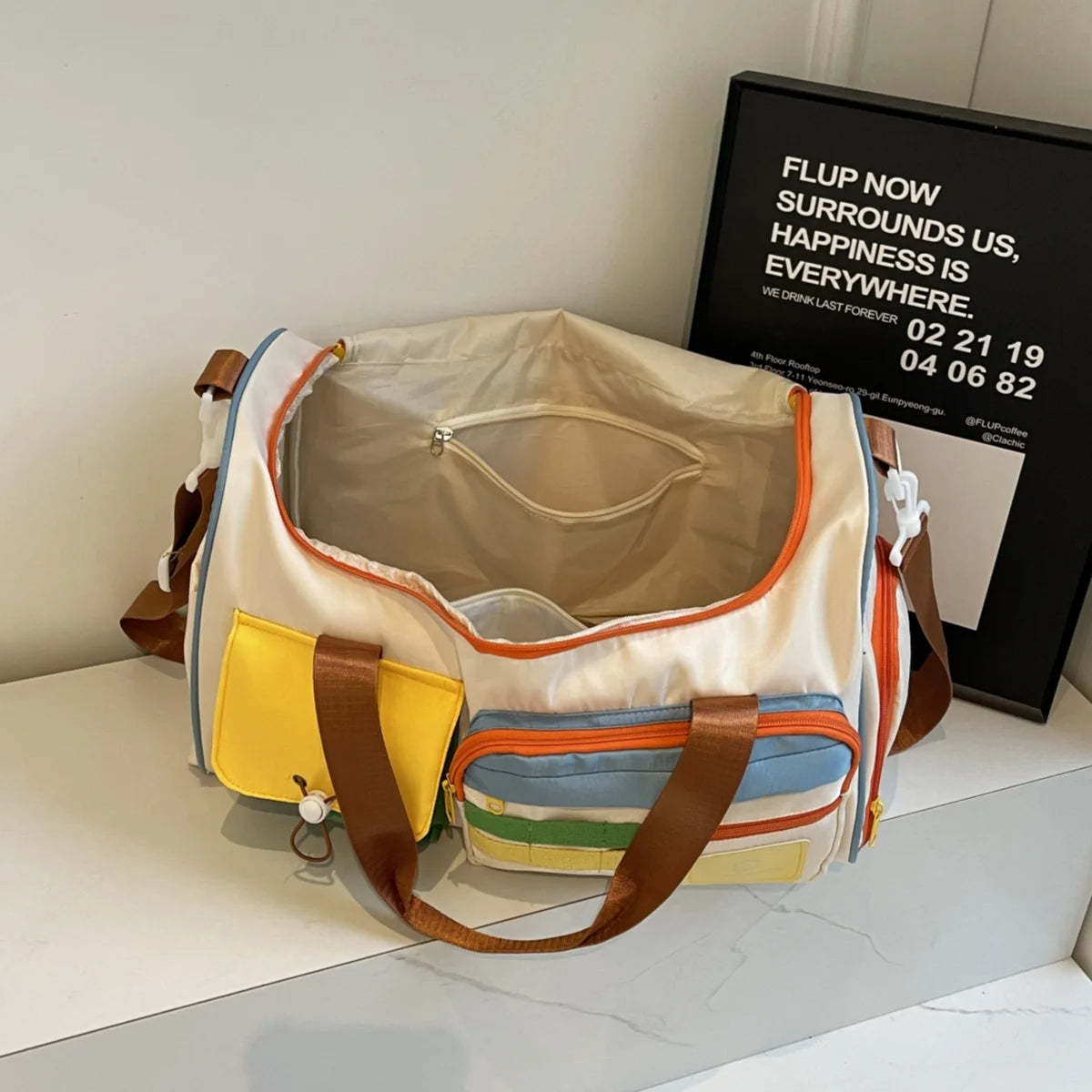 Travel Bag, Duffel Bag Cosmetics Bag, Professional Fitness Bag, Yoga Swimming Training Backpack, Satchel Shoulder Crossbody Tote Bag, Suitable for Men and Women