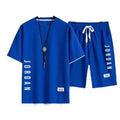 Summer men breathable quick dry jogging basketball sports suit fashion short-sleeved casual crewneck T-shirt + shorts two-piece