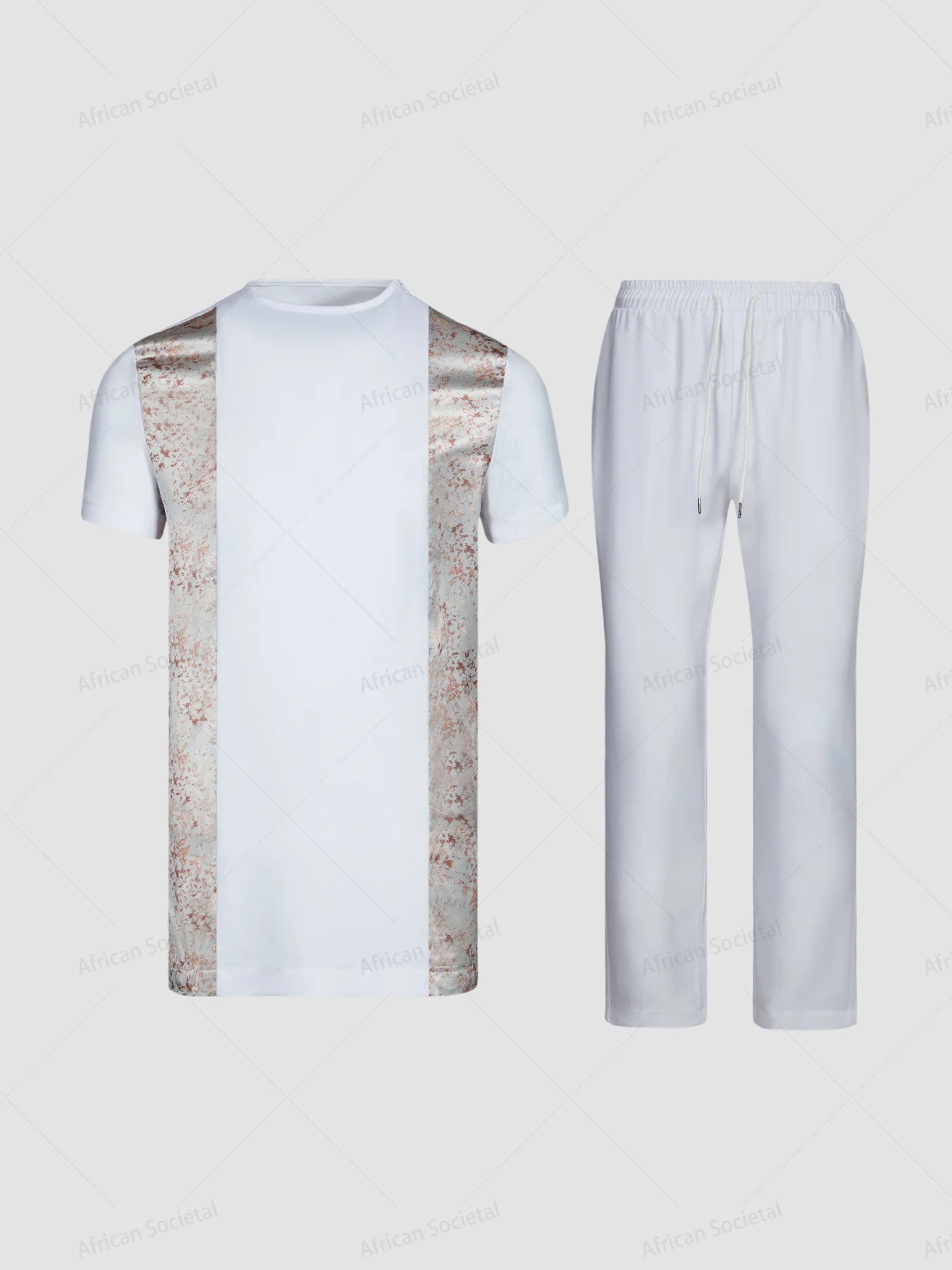 African Men Traditional Short Sleeve Outfit Nigeria Summer Africa Luxury Fashion Clothes Men'S T-Shirt Polo Shirts 2-Piece Sets