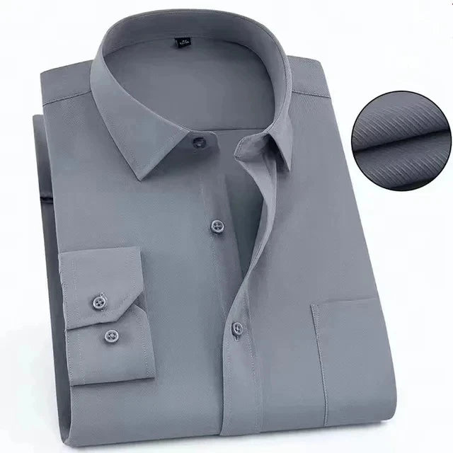 New Men's White Business Shirt Autumn Long Sleeve Leisure Plus Size Big 11XL 10XL 9XL Patchwork Black Yellow Social Dress Shirts