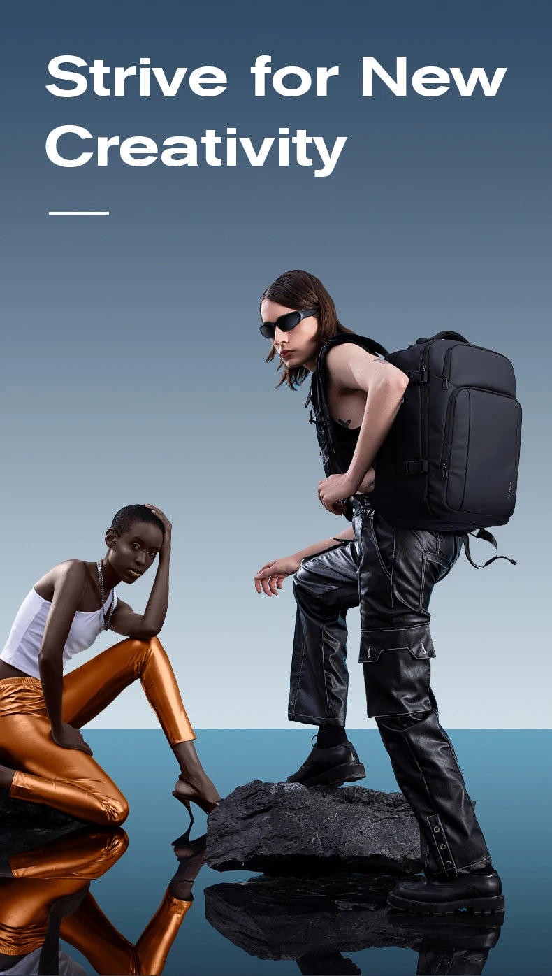 BANGE New Design Large Capacity Oxford Men 15.6 inch Laptop Backpack Softback Business Waterproof Backpacks with USB Charing